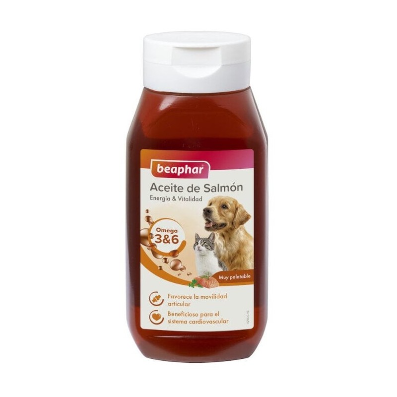 Beaphar aceite de salmón para perros y gatos 430 ml