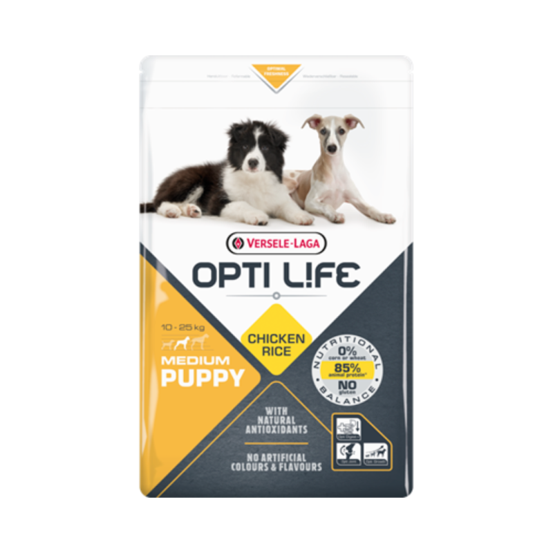 Opti life puppy medium 12,5 Kg.