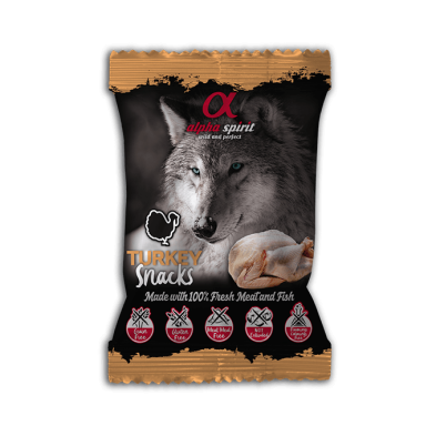 Alpha Spirit Snack Perro Sabor Pavo (1,2 Kg)