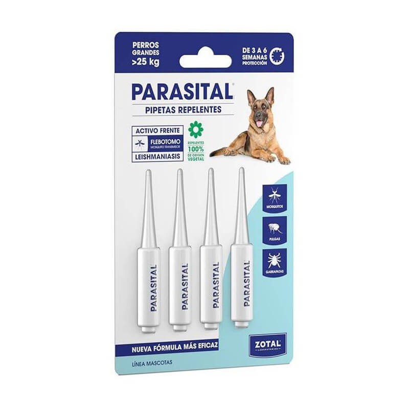 Cuida a tus perros grandes con PARASITAL® Pipeta de Supienso.