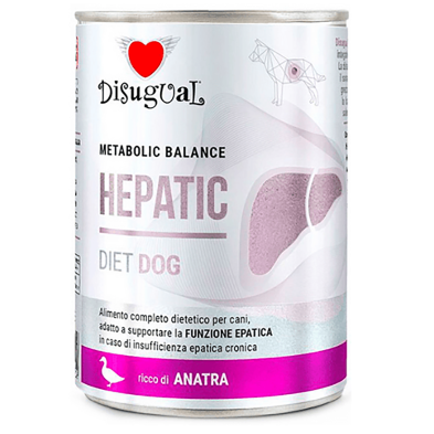 Disugual Diet dog húmedo Pato hepatic 400 gr.