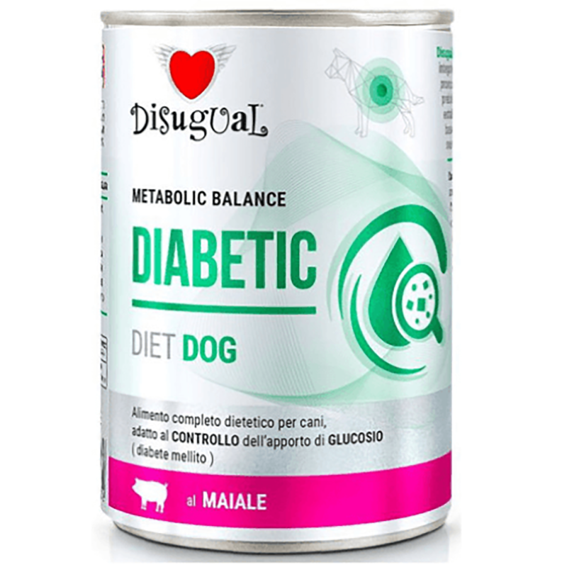 Disugual Diet dog húmedo Cerdo diabetic 400 gr.