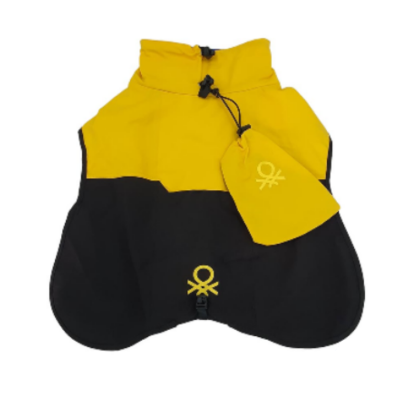 Benetton chubasquero impermeable amarillo para perros