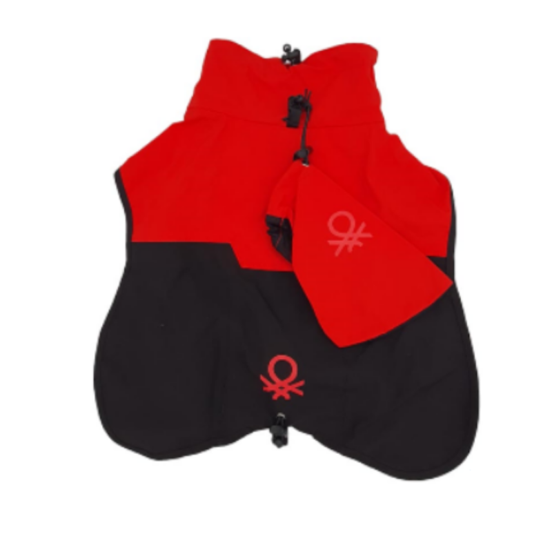 Benetton chubasquero impermeable rojo para perros