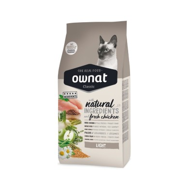 Ownat Classic Light Cat - Fórmula ligera y nutritiva