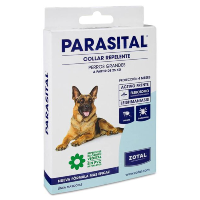 Zotal Parasital Collar Antiparasitario Grande| Eficacia Duradera contra Parásitos