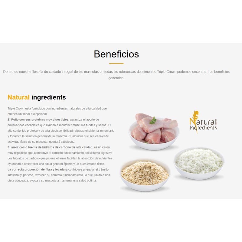 Compra Triple Crown Tasteful Grain Free | Alimentación Natural y Sin Cereales