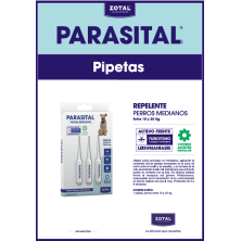 Parasital Pipetas Perros Medianos 10-25 kg x 3Uds | Repelente contra Pulgas, Garrapatas y Mosquitos