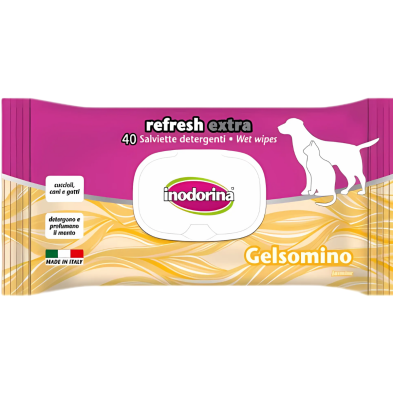 Inodorina 40 Toallitas Perros y Gatos - Jazmín | Higiene y Aroma Floral