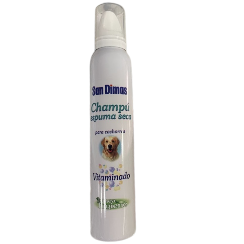 San Dimas Champú Espuma Seca Cachorros 200ml | Limpieza sin agua