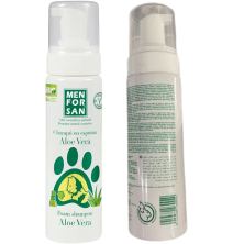 Menforsan Champú Espuma Aloe Vera Gatos 200ml | Limpieza sin agua