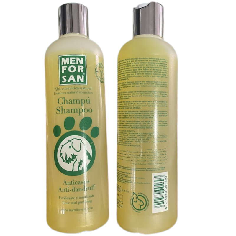 Menforsan Champú Anticaspa Perros 300ml | Pelo limpio y sin caspa