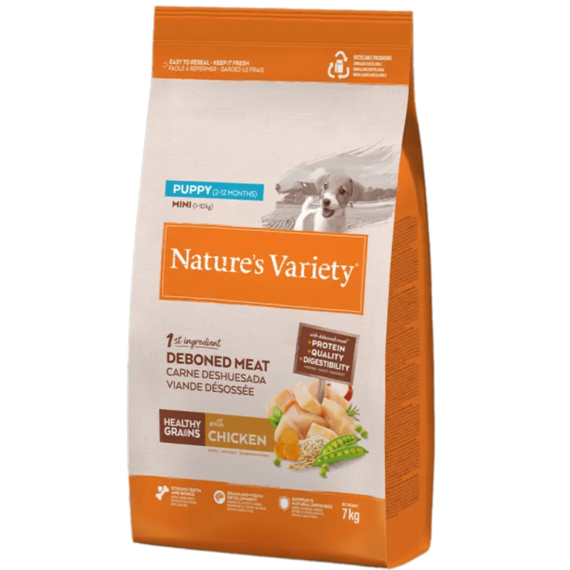 🐶 Nature’s Variety Puppy Mini Healthy Grain Chicken | Crecimiento saludable