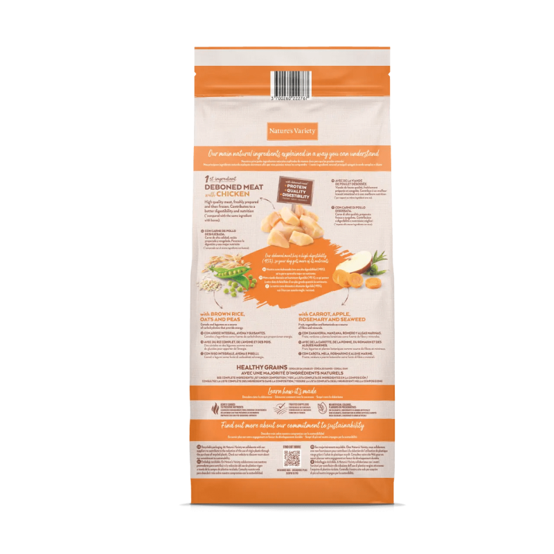 Pienso Nature’s Variety Adult Medium/Maxi | Pollo y cereales integrales