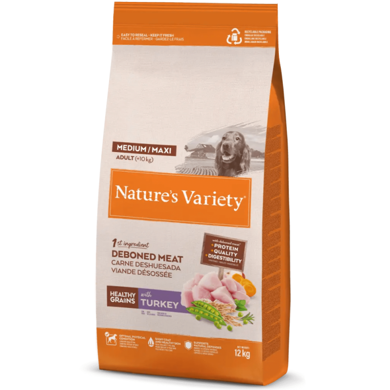 Nature’s Variety Adult Medium/Maxi HG Pavo | Nutrición completa y equilibrada