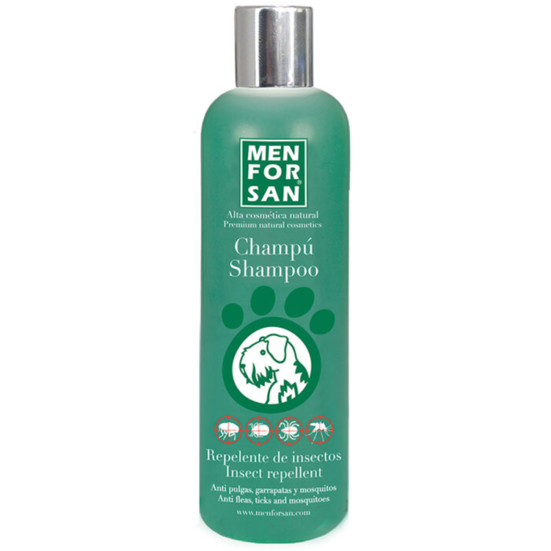 🐶 Menforsan Champú Repelente de Insectos | Protección Natural 300 ml